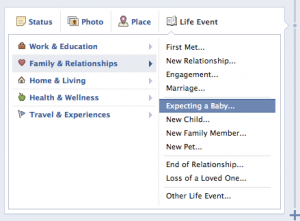 You Can Now Notify Your Facebook Friends When You’re Expecting