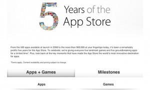 Apple Celebrating App Store’s Five Year Anniversary By Offering Games For Free