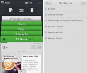 Evernote Upgrades iOS App, New features include Shortcuts And Related Notes